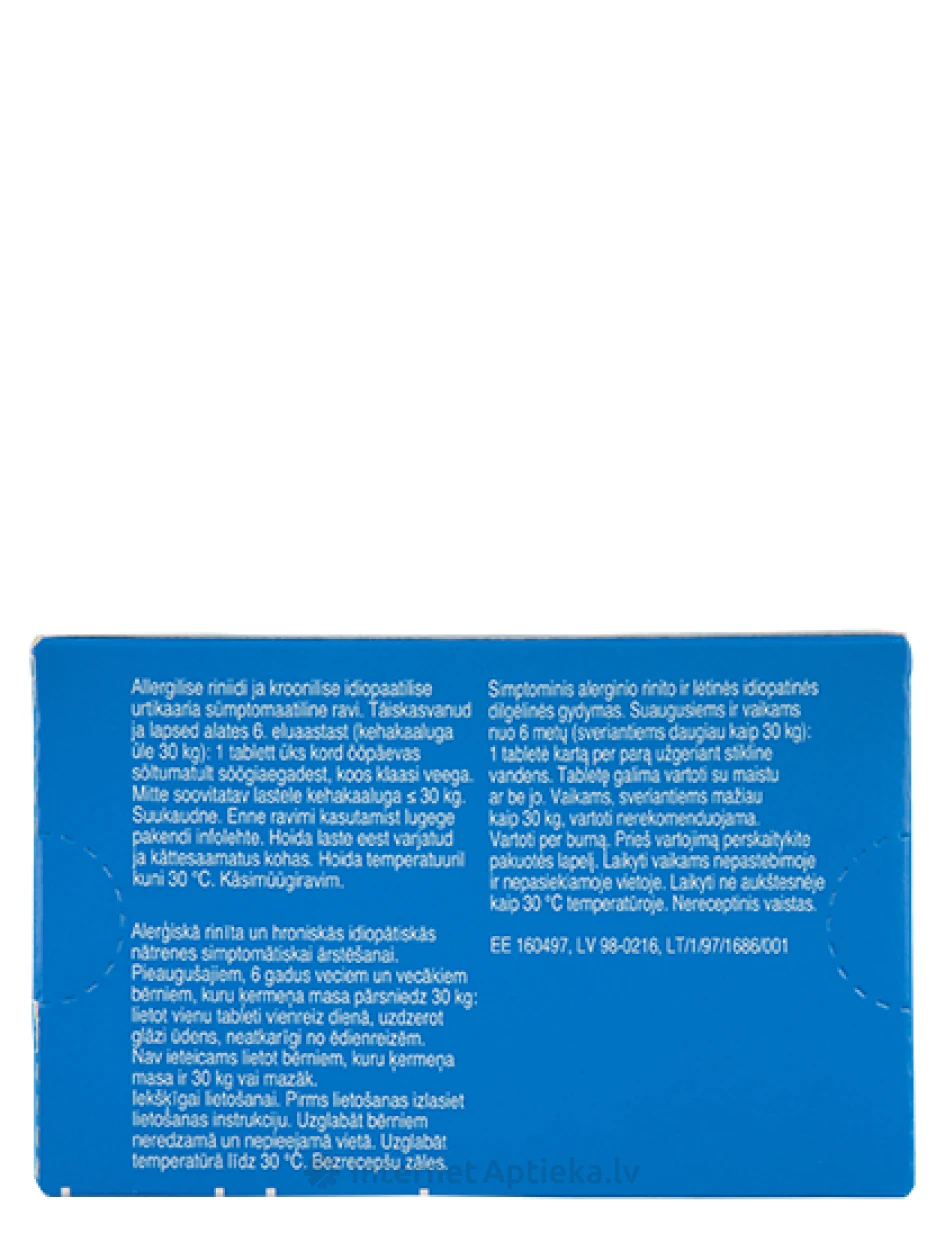 Claritin 10 mg, 10 tabletti | internetaptieka.lv