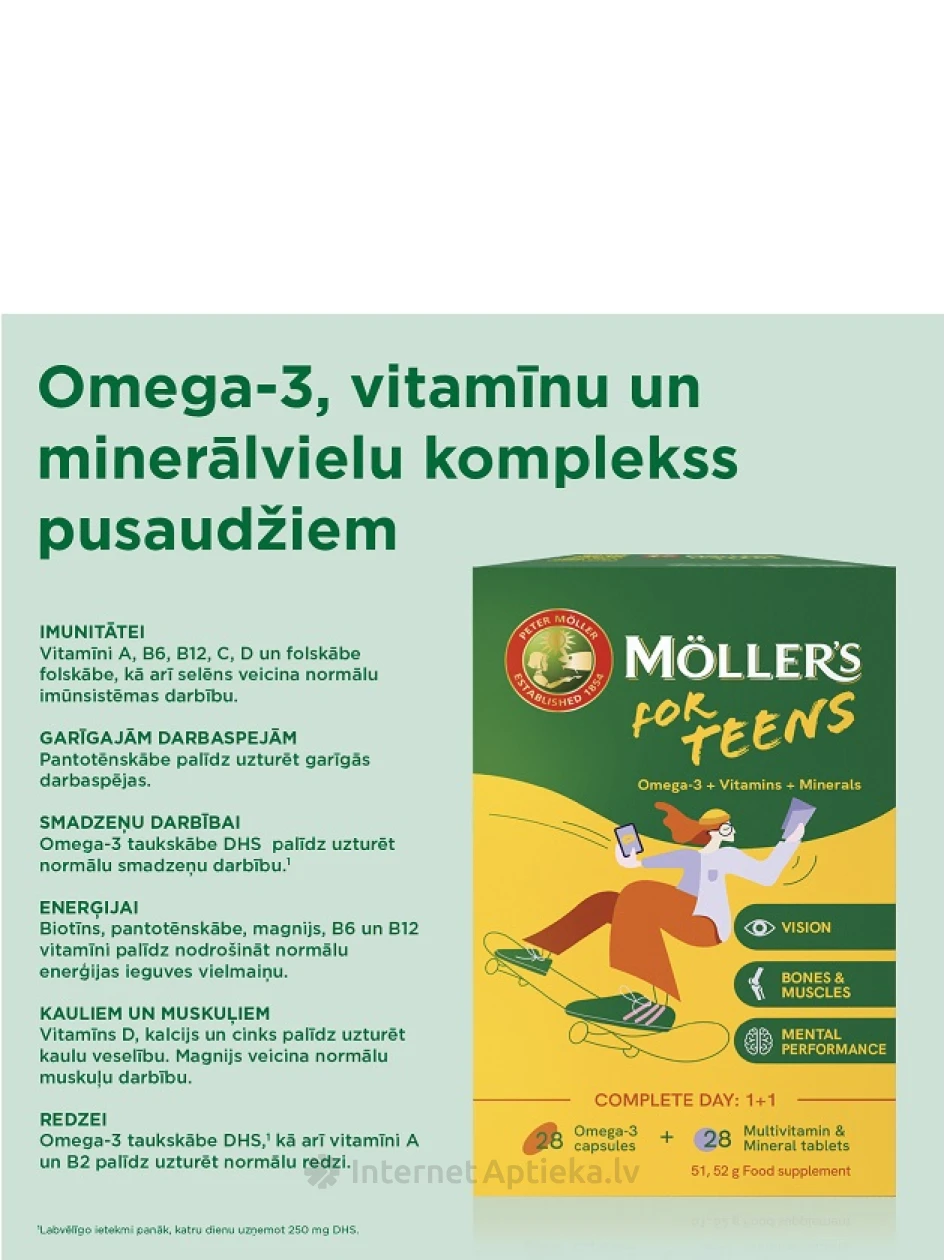 Möller’s for Teens, 28+28 шт. | internetaptieka.lv