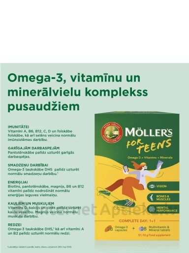 Möller’s for Teens, 28 kapsulas + 28 tabletes | internetaptieka.lv