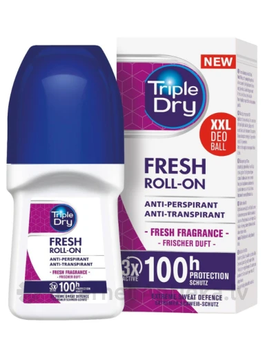 TRIPLE DRY FRESH rullik antiperspirant 100 h, 50 ml | internetaptieka.lv