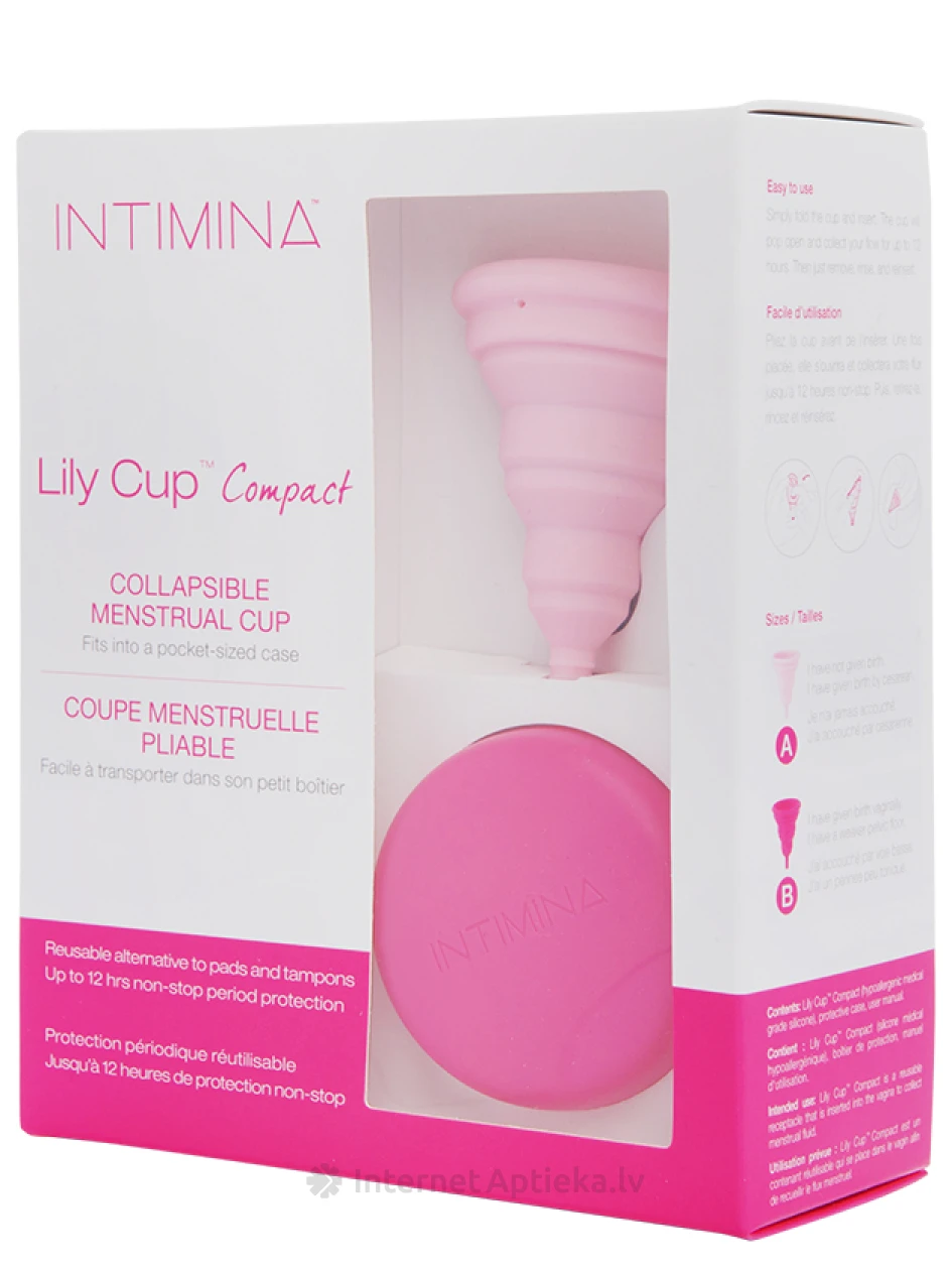 Intimina Lily Cup Compact menstruālā piltuvīte, A izmērs, 1 gb. | internetaptieka.lv