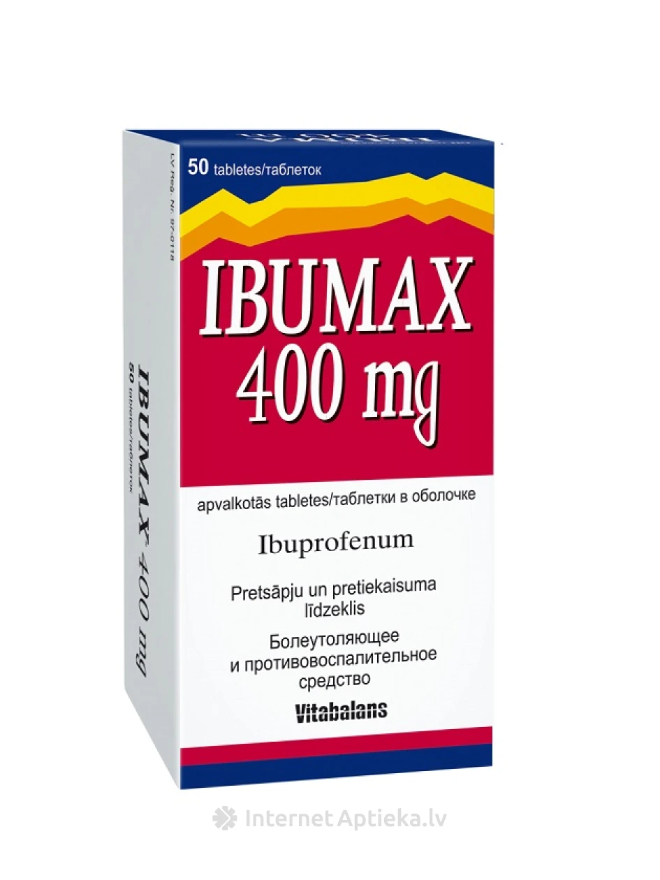 Ibumax 400 mg, 50 tabletes | internetaptieka.lv
