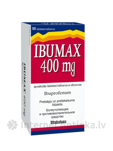 Ibumax 400 мг, 10 таблеток | internetaptieka.lv