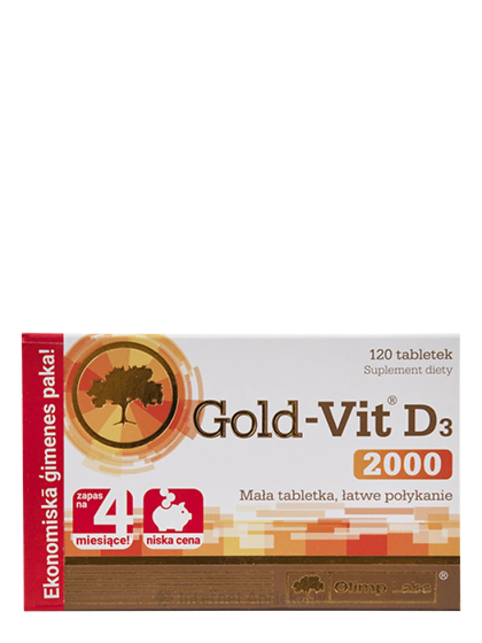 Olimp Labs Gold - Vit D3 2000IU, 120 tabletes | internetaptieka.lv
