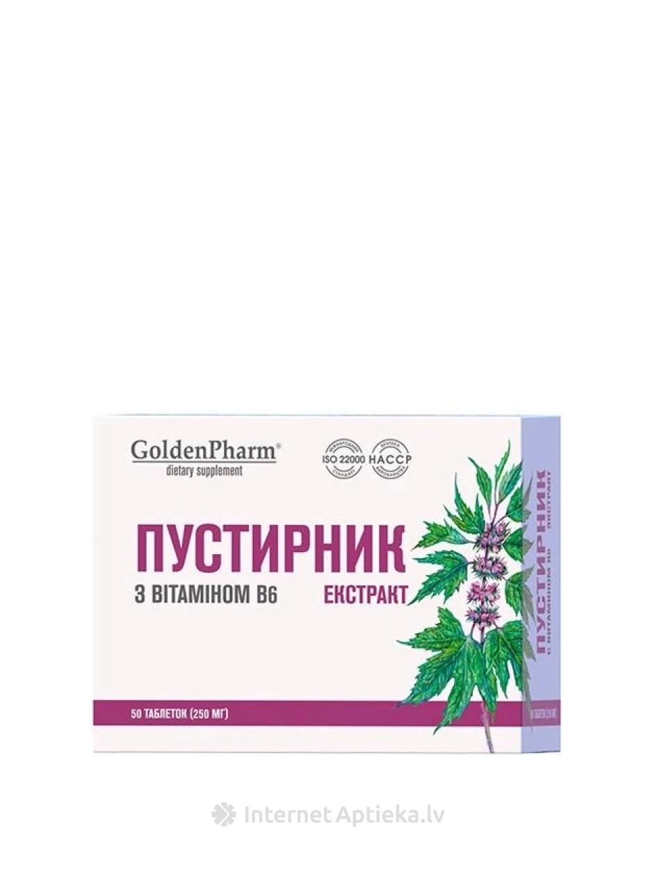 Veiste-südamerohu ekstrakt 50mg + B6, 50 tabletti | internetaptieka.lv