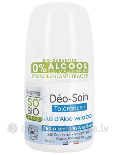So Bio 24H dezodorants ar alvejas sulu, 50 ml | internetaptieka.lv
