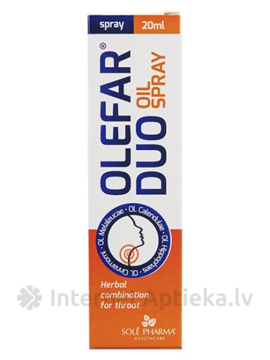 Olefar Duo Oil Spray aerosols, 20 ml | internetaptieka.lv