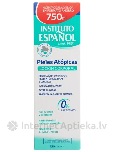 КРЕМ ДЛЯ ТЕЛА ДЛЯ ЗАЩИТЫ ЧУВСТВИТЕЛЬНОЙ КОЖИ INSTITUTO ESPANOL ATOPIC SKIN BODY LOTION, 750 МЛ | internetaptieka.lv