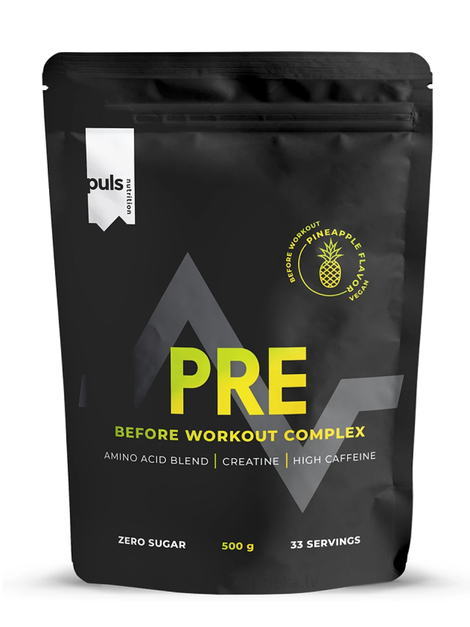 Puls pre workout Pulveris complex pineapple, 500 g | internetaptieka.lv