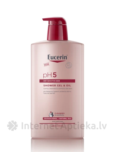 Eucerin® pH5 dušas želeja un eļļa, 1000 ml | internetaptieka.lv