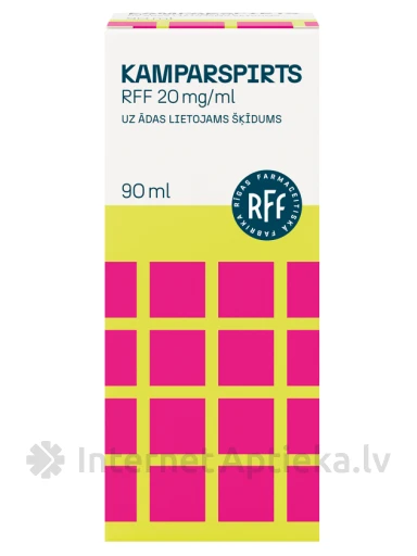 RFF Спирт Камфорный 2 мг/мл, 90 мл | internetaptieka.lv