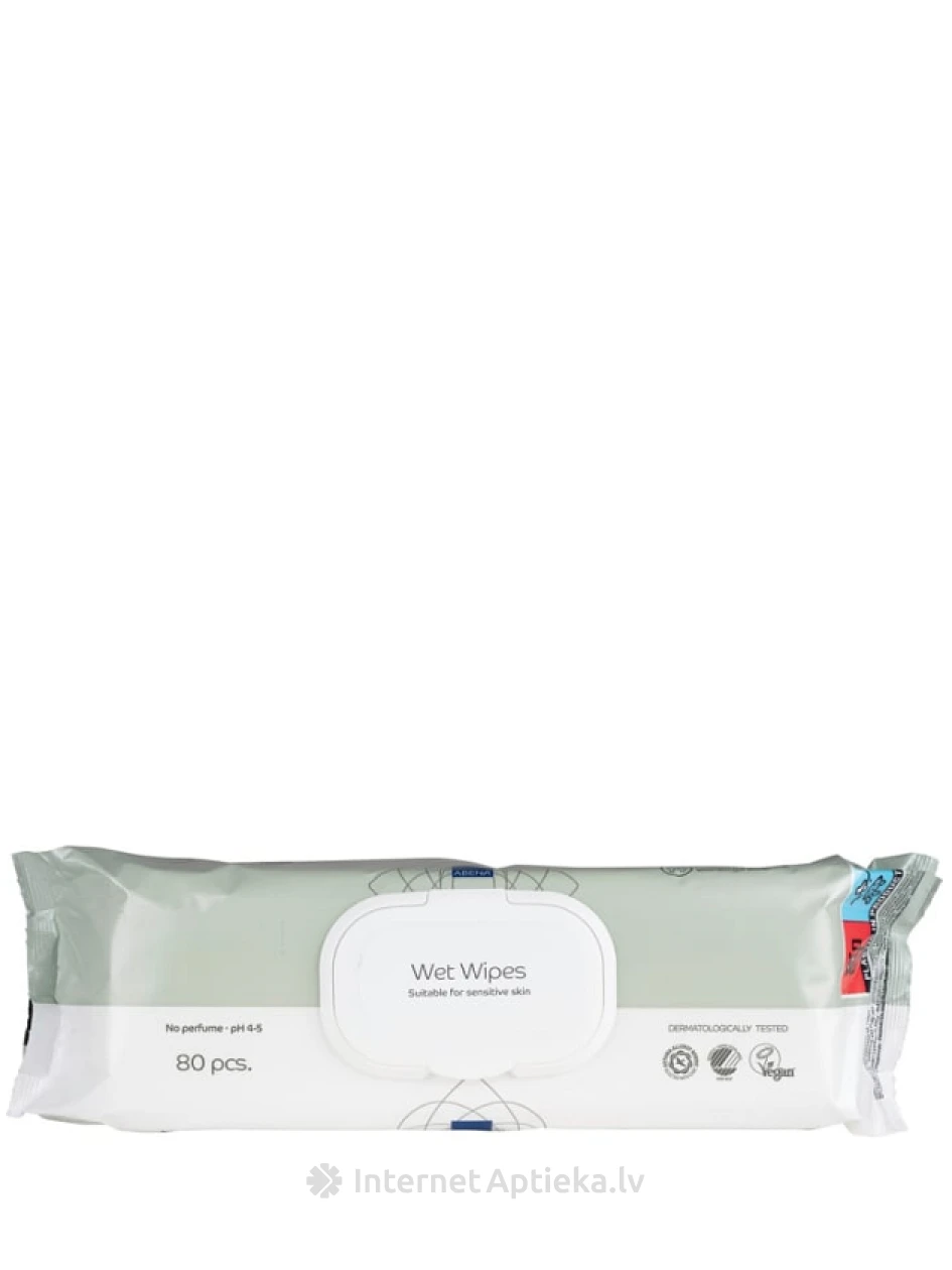 ABENA Mitrās salvetes ar vāciņu, 80 gb. | internetaptieka.lv