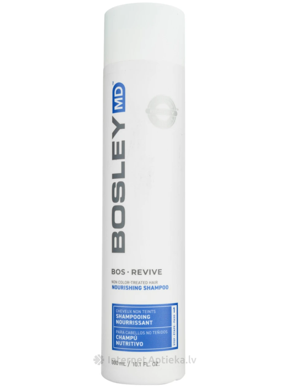 BOSLEY Revive barojošs šampūns pret matu izkrišanu nekrāsotiem matiem, 300 ml | internetaptieka.lv