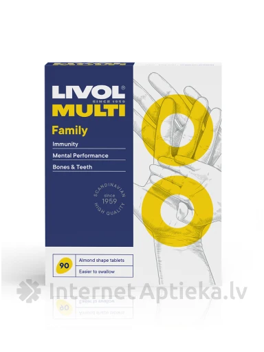 Livol Multi Visai Ģimenei, 90 tabletes | internetaptieka.lv