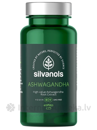 Silvanols Ashwagandha kapsulas, 60 gb. | internetaptieka.lv