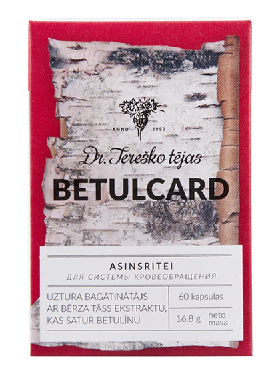 Betulcard, 60 капсул | internetaptieka.lv