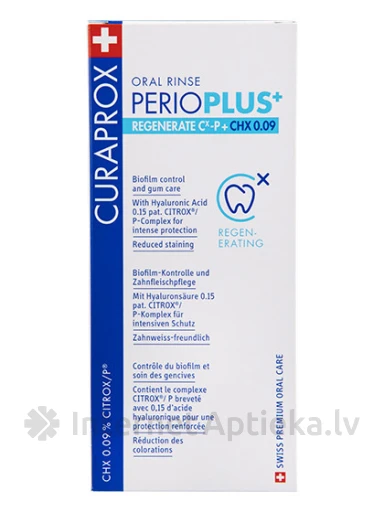 Curaprox Perio Plus + Renegerate жидкость для полоскания рта, 200 мл | internetaptieka.lv