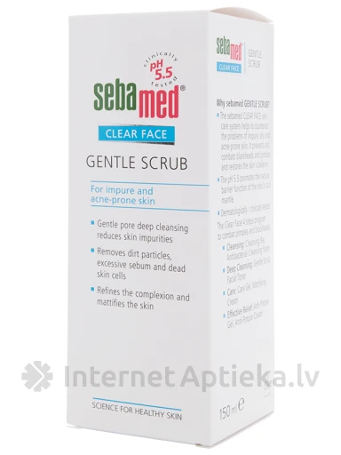 SEBAMED CLEAR FACE puhastav koorija probleemsele näonahale, 150 ml | internetaptieka.lv