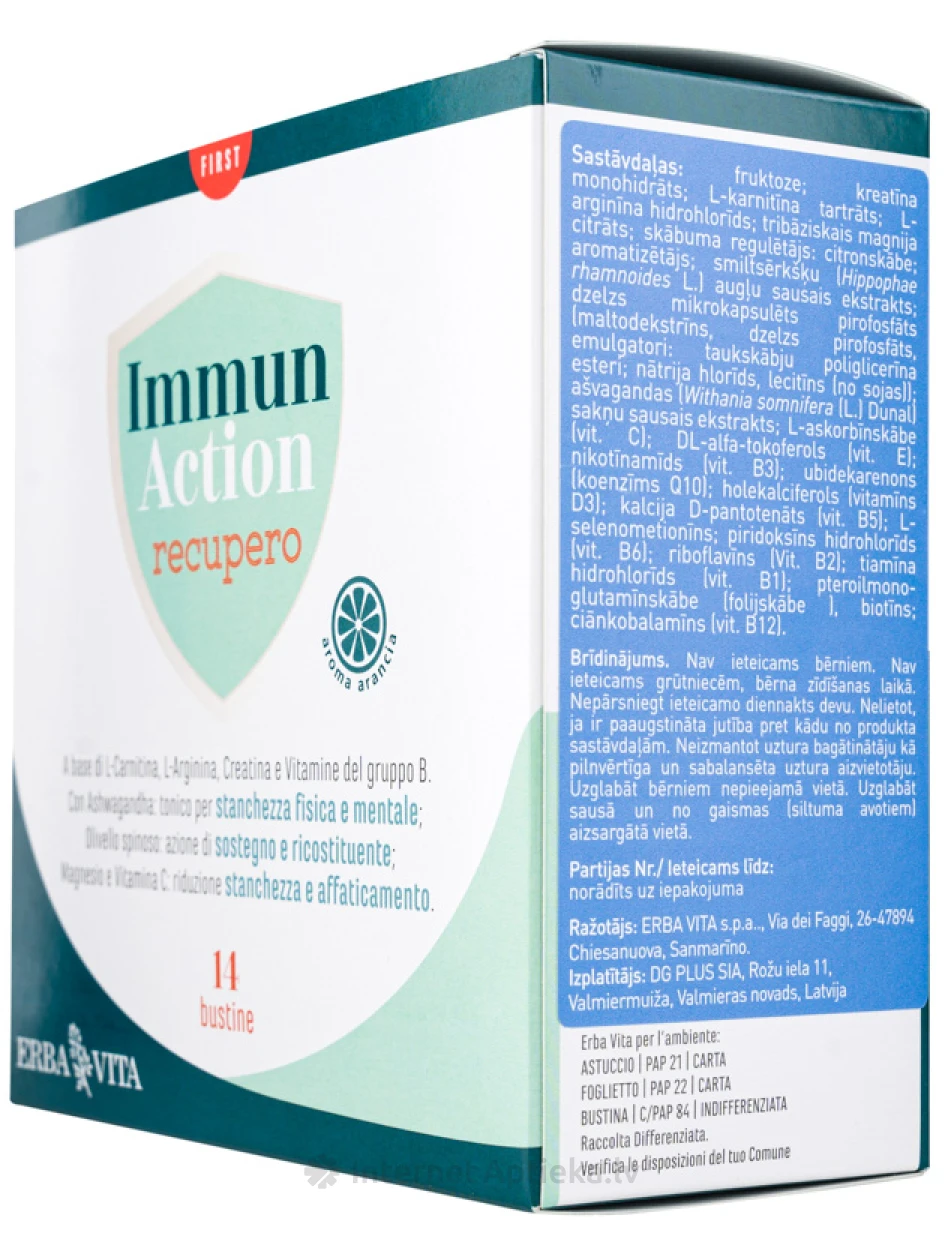 ERBA VITA Immun Action Recupero, 14 pakki | internetaptieka.lv