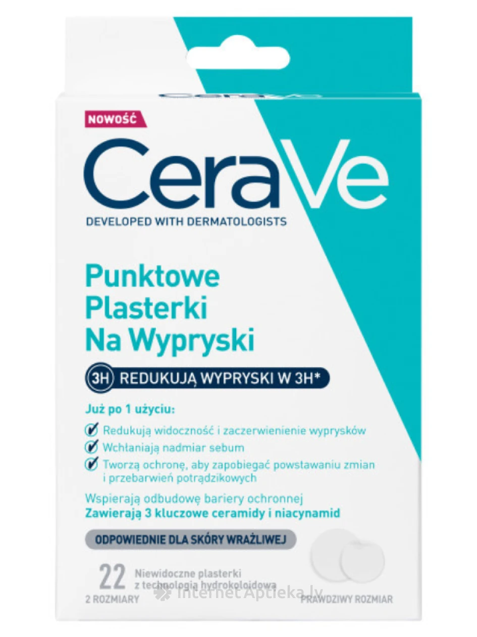 CeraVe Aizsargājoši pūtīšu plāksteri, 22 GB | internetaptieka.lv
