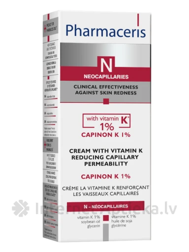 Pharmaceris N Capinon K 1% krēms ar vitamīnu K, 30 ml | internetaptieka.lv