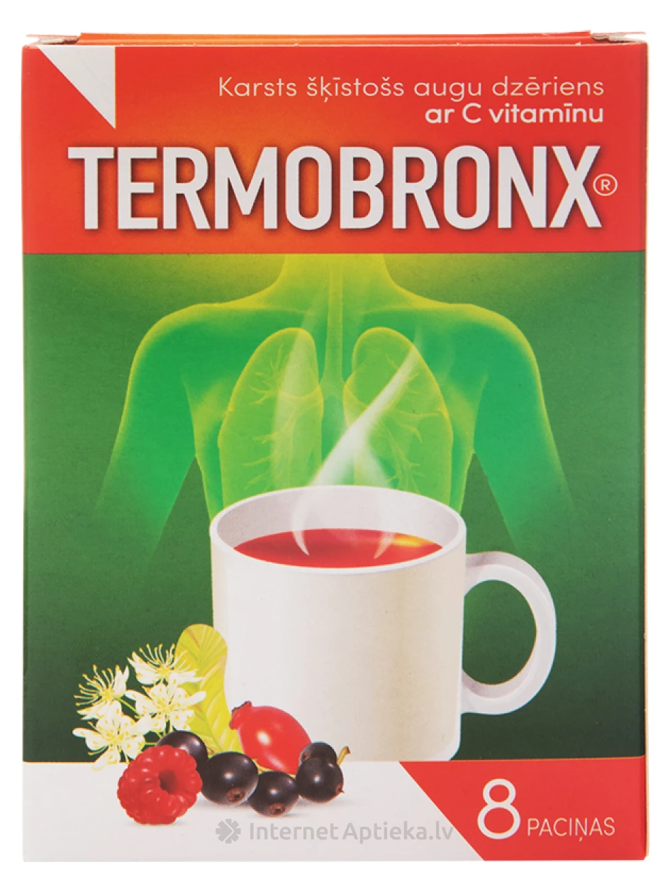 Termobronxi pulber - kuum jook, 8 pakki | internetaptieka.lv