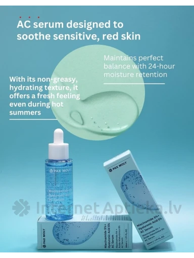 PAX MOLY AC Serum 5% Niacinamide+5% serums sejai, 50 ml | internetaptieka.lv