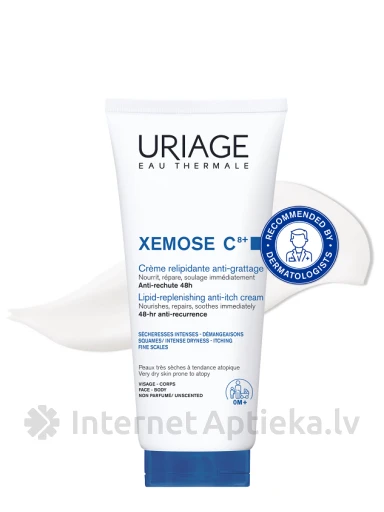 URIAGE Xemose C8+ lipīdus atjaunojošs krēms pret kairinājumu sausai ādai, 200 ml | internetaptieka.lv