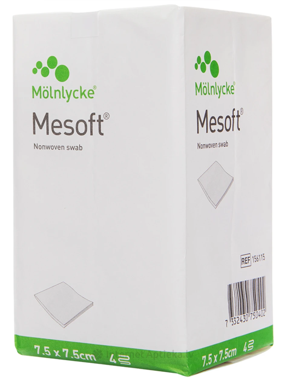 Mesoft kirurgilised salvrätikud 7,5 x 7,5 cm, 100 tk. | internetaptieka.lv