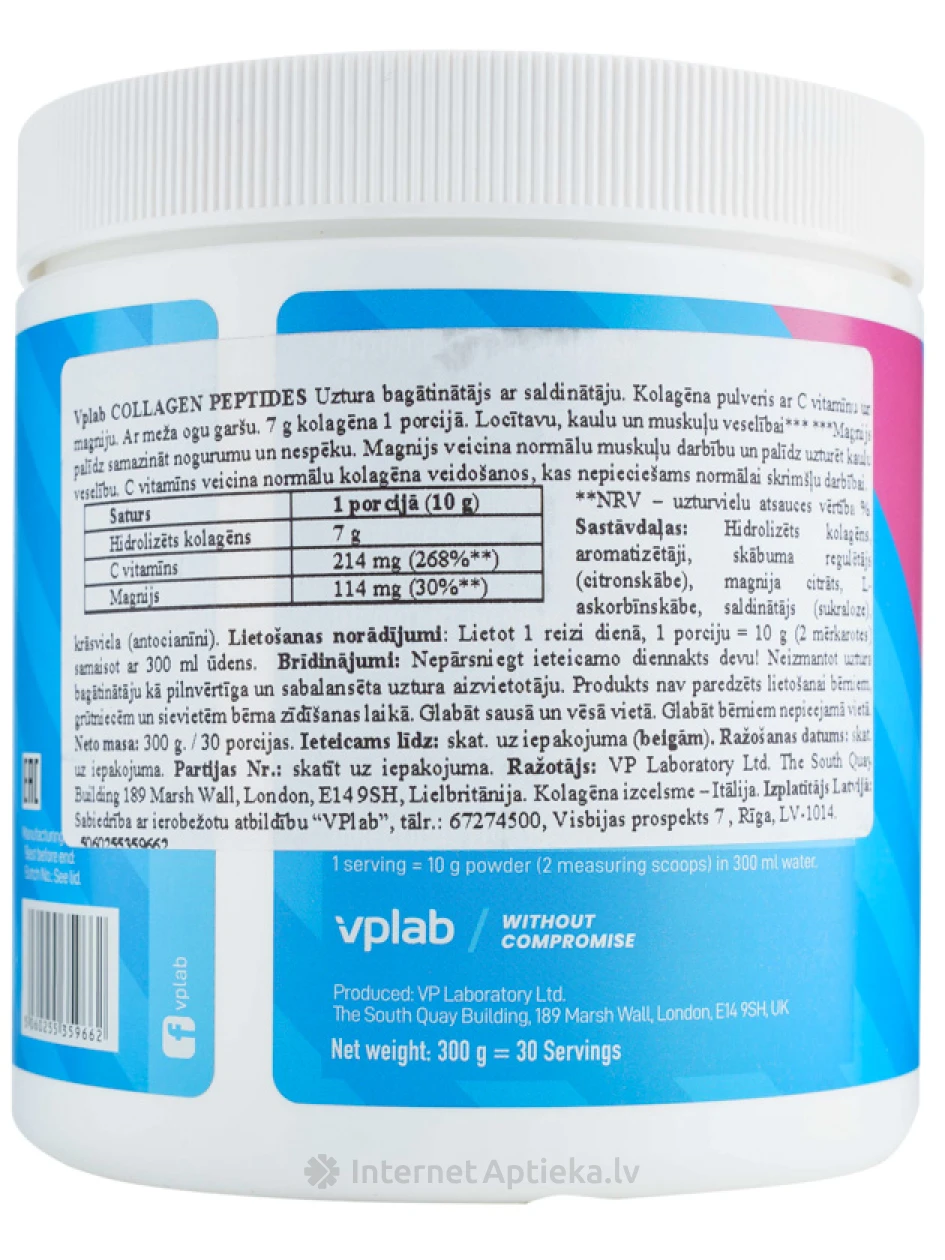 VPLAB kollageenipeptiidid metsaviljad, 300 g | internetaptieka.lv