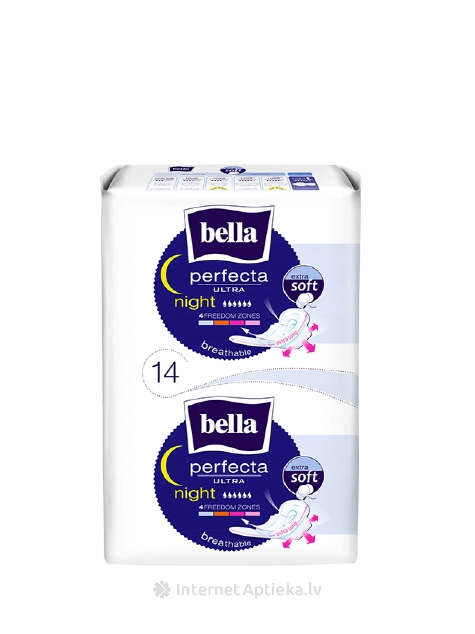 Bella Perfecta Ultra Night eriti pehmed hügieenisidemed, 14 tk. | internetaptieka.lv