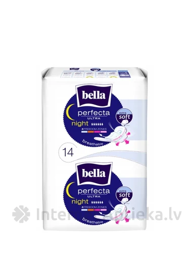 Bella Perfecta Ultra Night extra soft paketes, 14 gb. | internetaptieka.lv