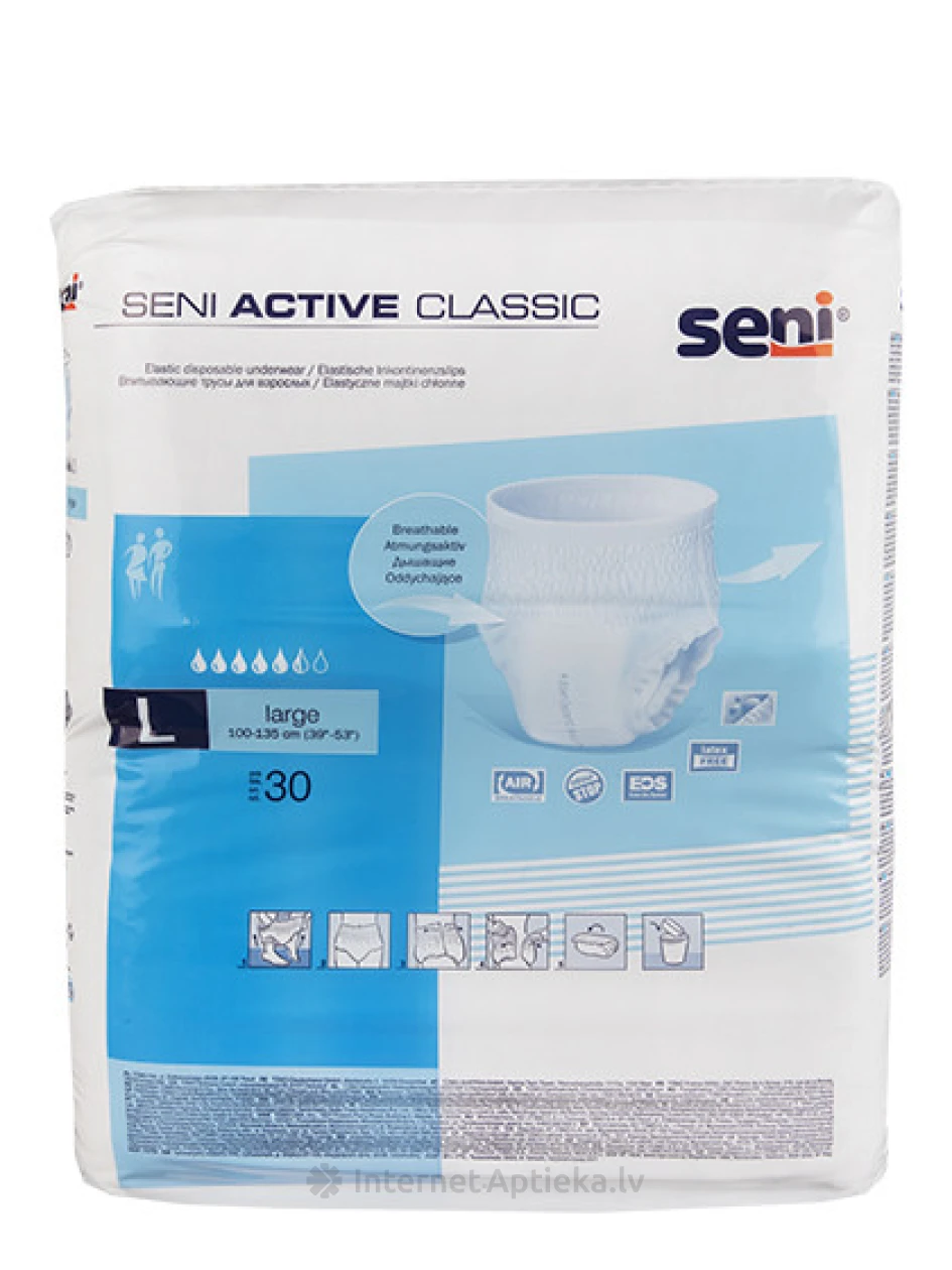 Seni Active Classic Трусики, L, 30 шт. | internetaptieka.lv
