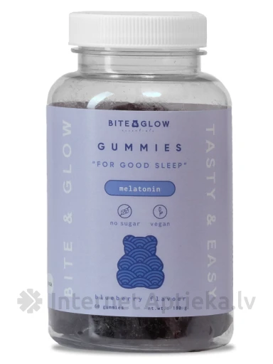 Bite`n glow for good sleep, 60 tarretiskommi | internetaptieka.lv
