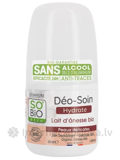 So Bio 24H dezodorants ar ēzeļa pienu, 50 ml | internetaptieka.lv
