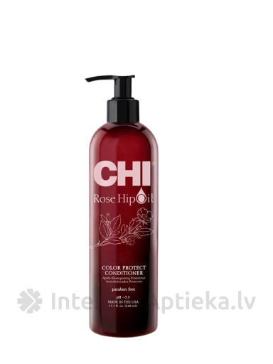 CHI Rose Hip Oil Conditioner kondicionieris krāsotiem matiem, 340 ml | internetaptieka.lv