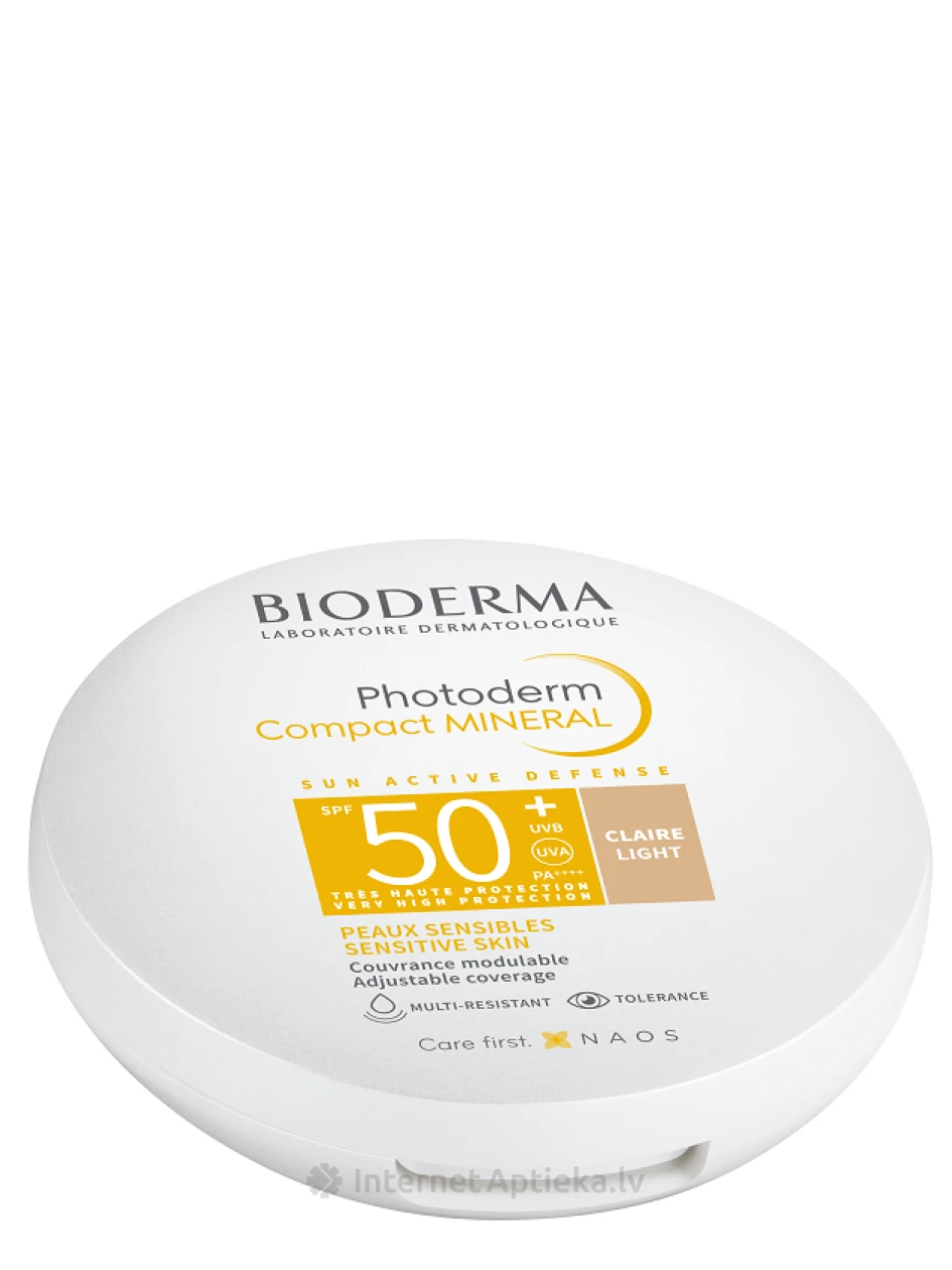 BIODERMA minerālais kompaktpūderis ar augstu aizsardzību no saules SPF 50, 10 g | internetaptieka.lv