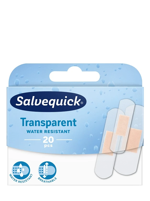 SALVEQUICK plāksteri TRANSPARENT, 20 gab.