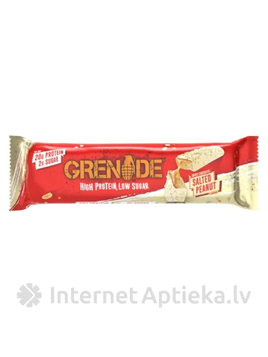 GRENADE baltymų batonėlis Baltas Šokoladas Sūdyta Žemės Pienė, 60 g | internetaptieka.lv