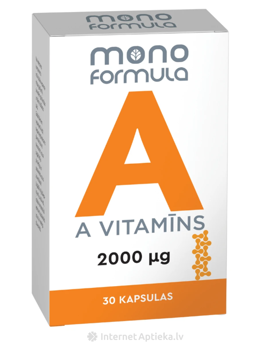 Mono Formula - A vitamīns, 30 kapsulas | internetaptieka.lv
