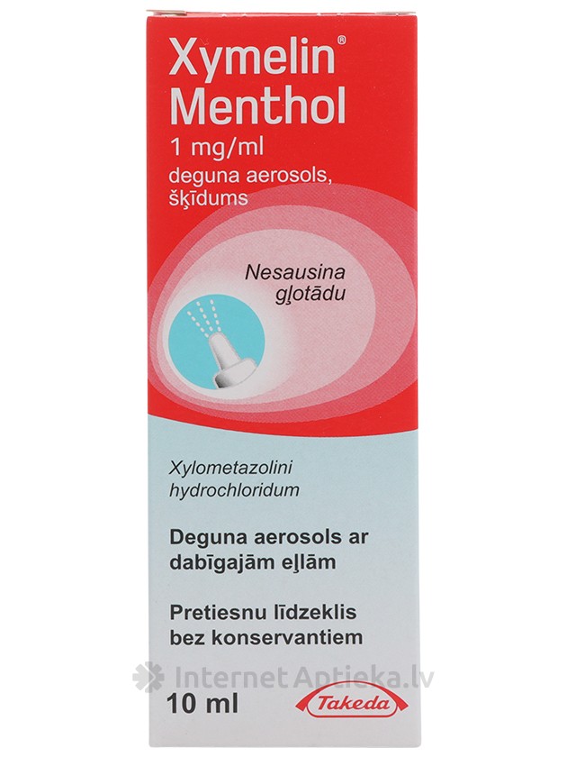 Xymelin Menthol deguna aerosols, 10 ml - InternetAptieka.lv