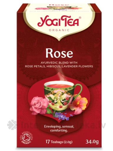 Yogi Чай Rose, 17 пакетиков | internetaptieka.lv