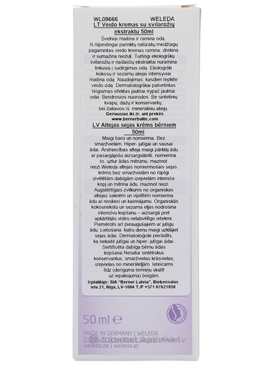 Weleda Krēms bērnu Altejas, 50 ml | internetaptieka.lv