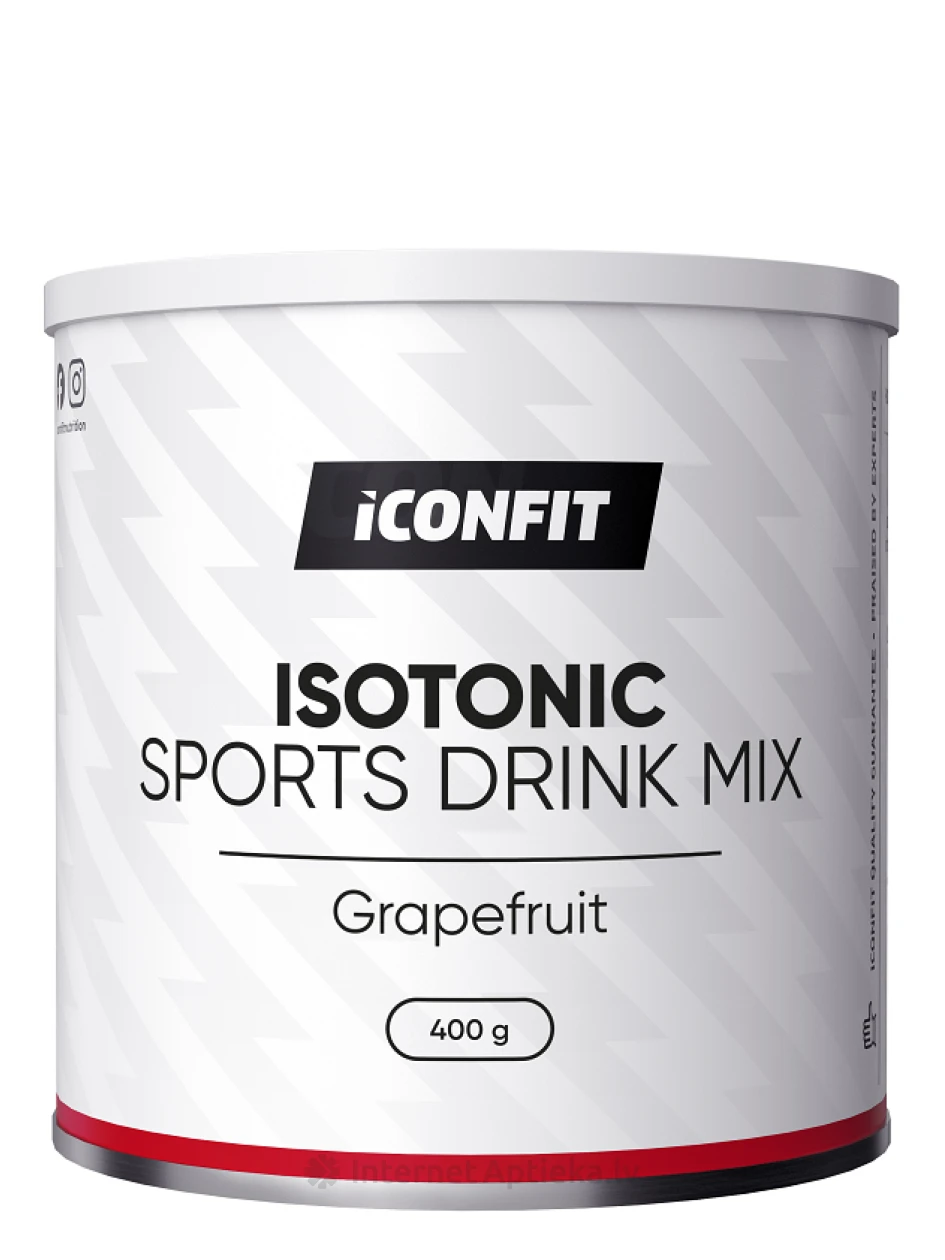 ICONFIT Isotonic Sporta dzēriens ar greipfrūtu garšu, 400 g | internetaptieka.lv