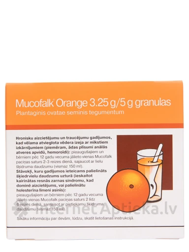 Mucofalk Orange Apelsīnu granulas, 20 paciņas | internetaptieka.lv