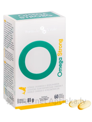 Formula Vitale Omega Strong капсулы рыбьего жира, 60 шт | internetaptieka.lv