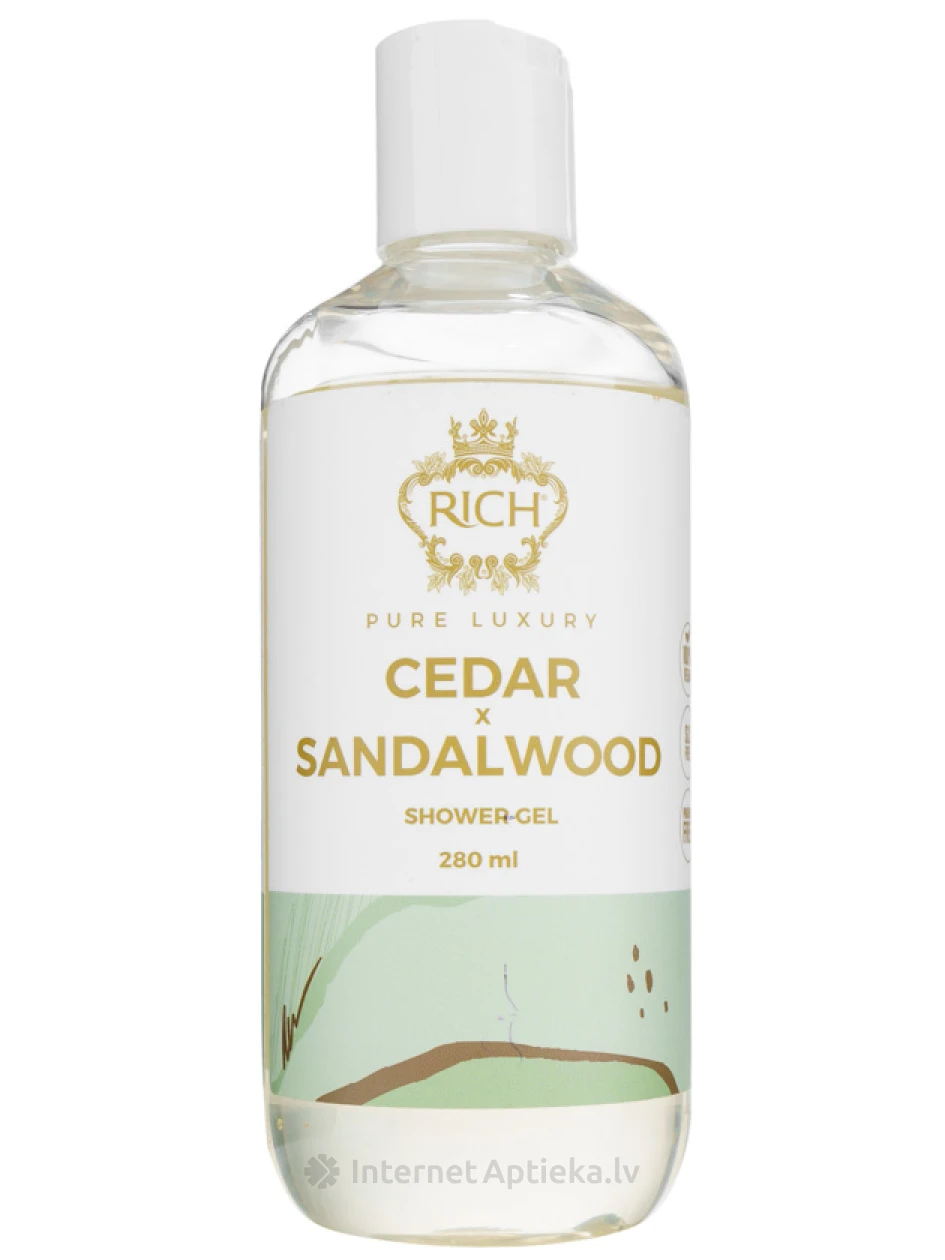 RICH Pure Luxury Увлажняющий гель для душа с древесным ароматом, 280 мл | internetaptieka.lv