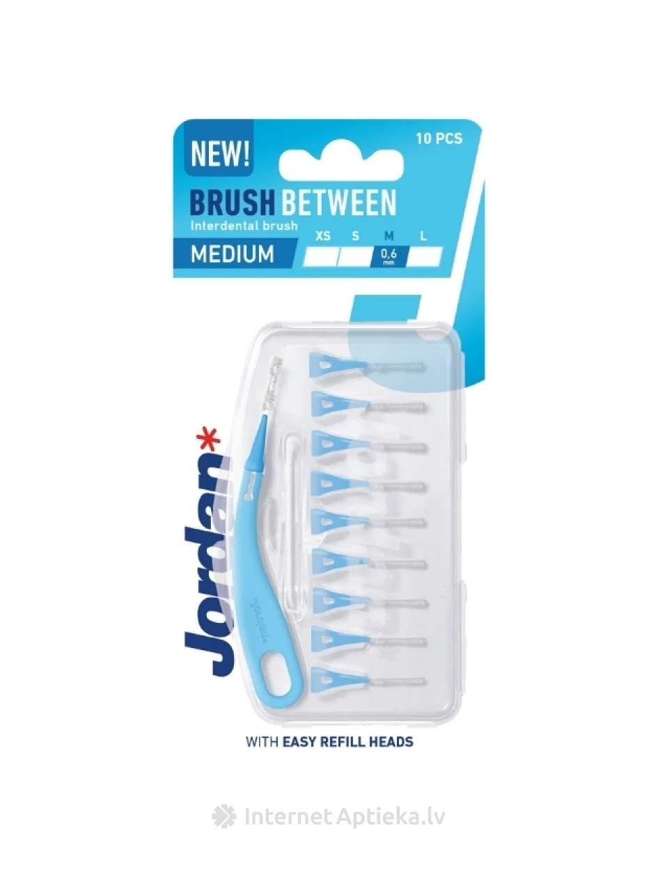 JORDAN Межзубные щетки Brush Between M 0,6 мм, 10 шт. | internetaptieka.lv