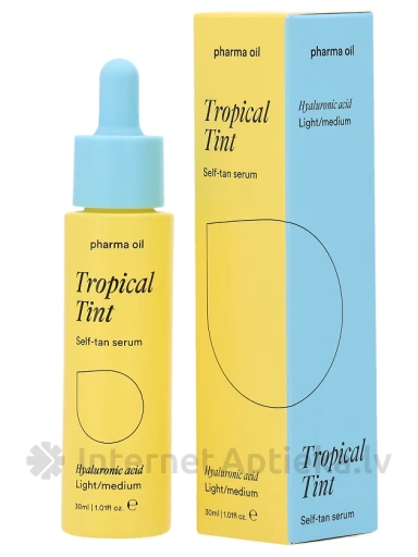 Pharma Oil Tropical tint light-medium сыворотка для автозагара, 30 мл | internetaptieka.lv