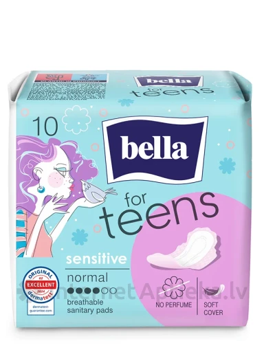 BELLA FOR TEENS Ultra Sensitive higiēniskās paketes, 10 gb. | internetaptieka.lv